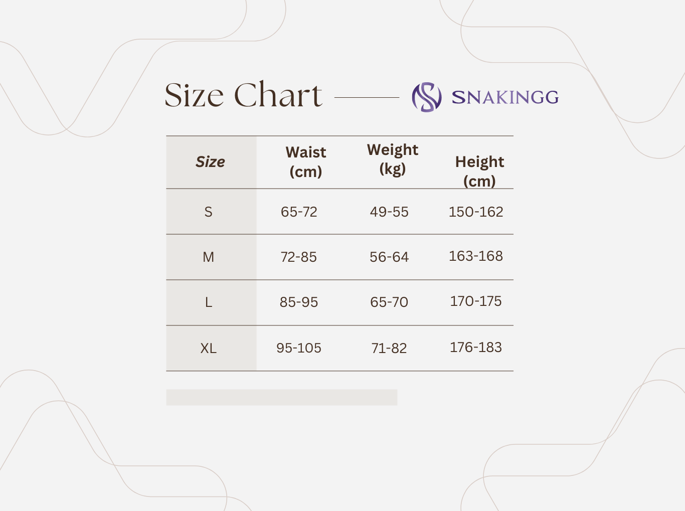 Lựa chọn size phù hợp bằng bảng cân nặng