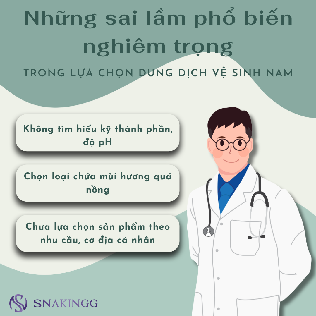 Những sai lầm khi chọn dung dịch vệ sinh ở nam giới